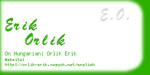 erik orlik business card